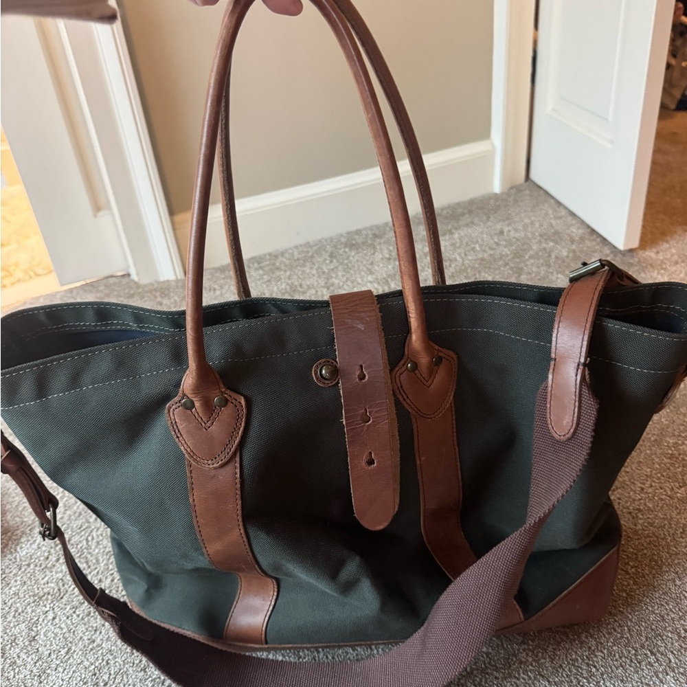 Ll bean signature canvas and leather tote